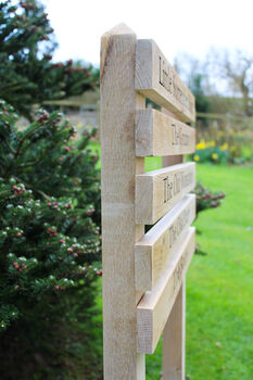 Ladder Direction Oak Sign Post, Up To Eight Tiers, 8 of 10