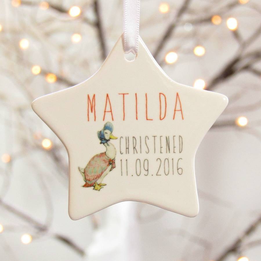 christening gift porcelain ceramic star by rose cottage