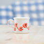 Ceramic Poppy Tea Cup, thumbnail 1 of 4
