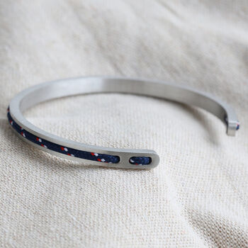 Cord And Stainless Steel Bangle, 8 of 12