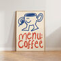 Menu Coffee Doodle Kitchen Wall Art Print, thumbnail 2 of 10