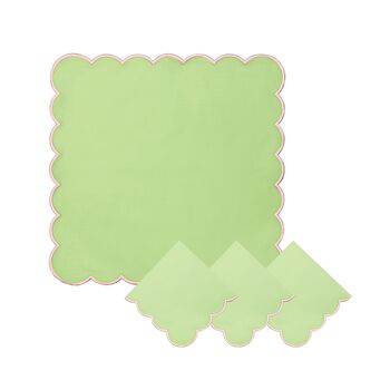 Scalloped Cotton Napkins Set Of Four, 4 of 6