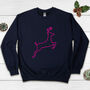 Neon Pink Leaping Reindeer Christmas Jumper, thumbnail 1 of 2