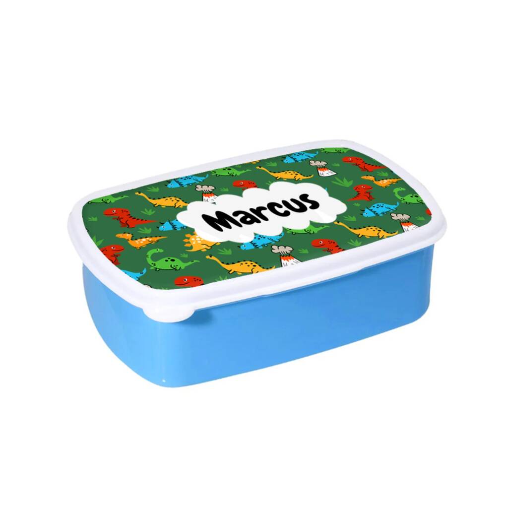 Personalised Kids Blue Lunch Box, 1 of 3