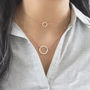 Layered Rose Gold Plated Circle Necklace, thumbnail 3 of 5