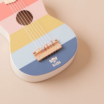 Rainbow Wooden Guitar Children’s Toy, 3 of 3