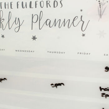 Personalised Wipe Clean Acrylic Weekly Family Planner, 5 of 6