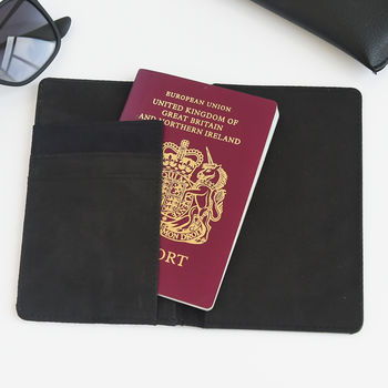 Black Marble Personalised Passport Case, 4 of 5