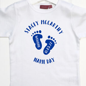 Personalised Baby Feet Babygrow/T Shirt, 2 of 10