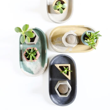 Sustainable Concrete Shapes Dish Trinket Tray, 4 of 12