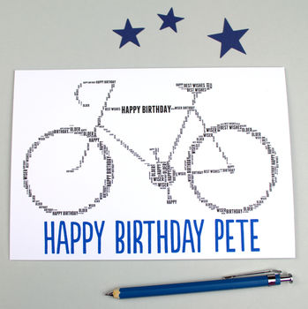 Personalised Bike Birthday Card, 4 of 4