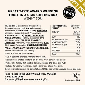 Great Taste Award Winning Star Dried Fruit Gifting Box, 6 of 7