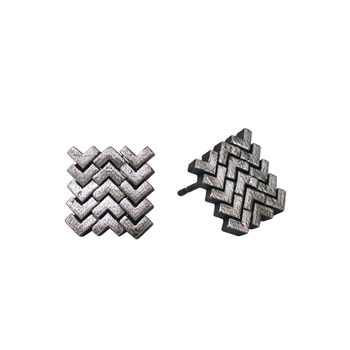 Sync Square Stud Earrings, 2 of 2