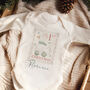 Personalised ‘My First Christmas’ Goose Baby Sleepsuit, thumbnail 2 of 4