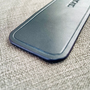 Personalised Dark Blue Premium Leather Bookmark, 2 of 8