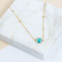 Iseo Amazonite And Gold Plated Necklace, thumbnail 1 of 4