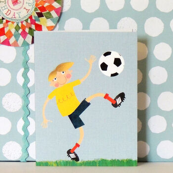 Mini Footballer Greetings Card, 5 of 5