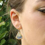 Ceramic, Glass And Gold Dusk Teardrop Earrings, thumbnail 4 of 5
