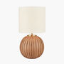 Natural Terracotta Textured Ball Table Lamp, thumbnail 4 of 10