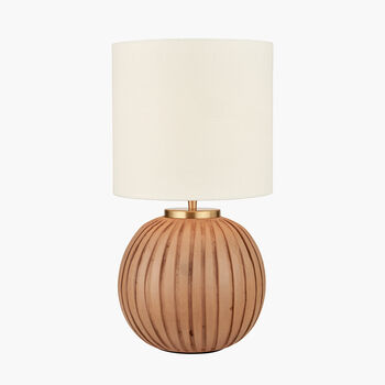 Natural Terracotta Textured Ball Table Lamp, 4 of 10