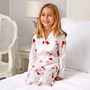 Personalised Girl's Pink Heart Long Sleeve Pyjama Set, thumbnail 2 of 4