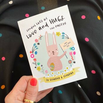 Easter Bunny Card Sending Love And Hugs, 5 of 5