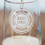 Personalised Best Dad Stemmed Beer Glass, thumbnail 2 of 2