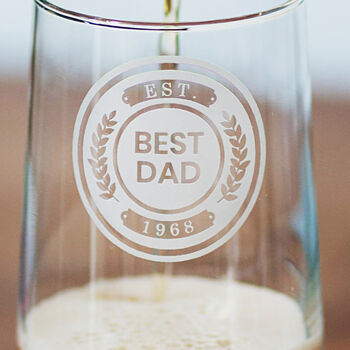 Personalised Best Dad Stemmed Beer Glass, 2 of 2