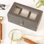 Personalised Grey Faux Leather Watch Box, thumbnail 5 of 8