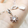 Apollo Enamel Sun Charm Sterling Silver Plated, thumbnail 1 of 2