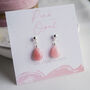 Pink Opal Stud Earrings, thumbnail 2 of 12