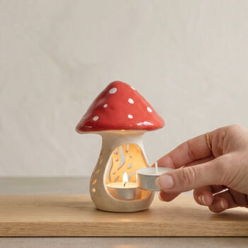 Mushroom Tealight Holder Toadstool Décor, 2 of 6