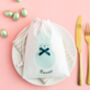 Personalised Easter Bunny Bow Tie Treat Bag, thumbnail 2 of 3