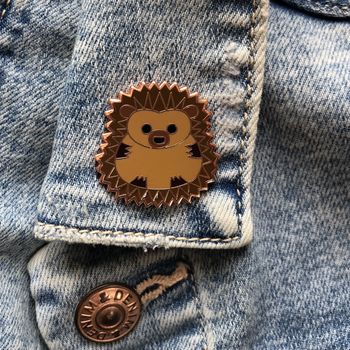 Sending Hedgehugs Hedgehog Enamel Pin Badge, 4 of 5