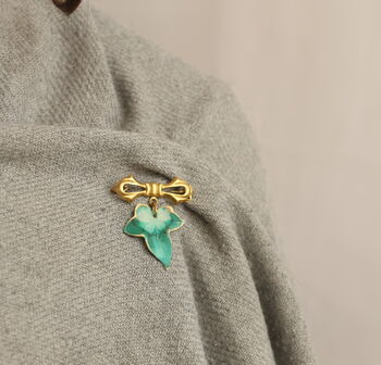 Holly And Ivy Leaf Brooch, 2 of 6