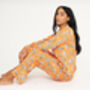 Luxury Silky Orange Cheetah Print Pyjamas, thumbnail 8 of 8