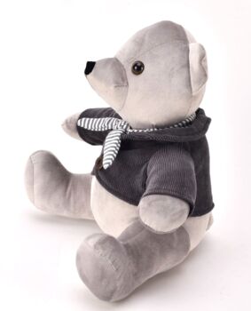 Plush Teddy Bear In Jacket And Scarf Door Stop, 2 of 2