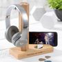 Personalised Solid Oak Headphone Stand, thumbnail 10 of 12