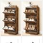 Shoe Cabinet Three Tier Flip Door Storage, thumbnail 3 of 9