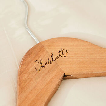 Personalised Cursive Name Wooden Hanger, 2 of 4