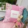 Sugar Plum Patchwork Name Cushion, thumbnail 5 of 8