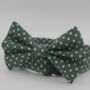 Dark Green Polkadot Dog Bow Tie, thumbnail 1 of 6