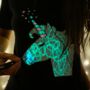 Unicorn Interactive Glow In The Dark T Shirt, thumbnail 2 of 8