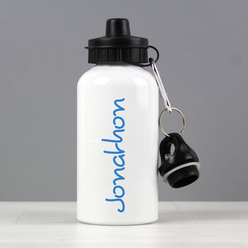 Personalised Blue Name Drinks Bottle For Boy, 3 of 4