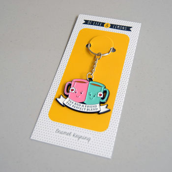 'Tea And A Friend' Keyring, 2 of 3