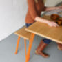 Dining Set With Industrial Hairpin Legs In Oak, thumbnail 2 of 11