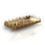 Dory Sculptural Gold Tray With Mirrored Base, thumbnail 3 of 3