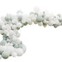 Luxe Sage And White Balloon Arch With White Fans, thumbnail 3 of 3