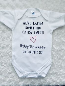 Baby Announcement | We're Baking Something Extra Sweet, 5 of 8