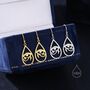 Eye Of Horus Drop Hook Earrings In Sterling Silver, thumbnail 1 of 10